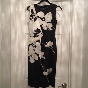 Black and white floral Elie Tahari dress